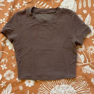 ALO Brown Knit Crop Top